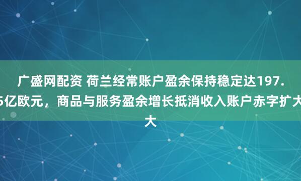 广盛网配资 荷兰经常账户盈余保持稳定达197.5亿欧元,商品与服务盈余增长抵消收入账户赤字扩大